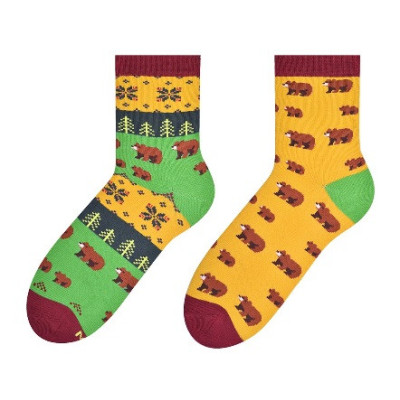 Dámské nestejné ponožky Medvědi