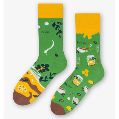 Dámske nerovnaké ponožky Tea time