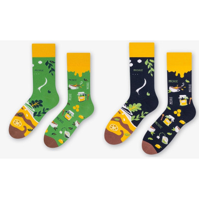 Dámske nerovnaké ponožky Tea time