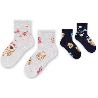 Nestejné dívčí ponožky Sova T