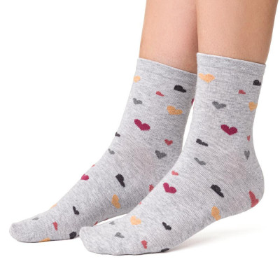 Dámské ponožky Barevná srdíčka