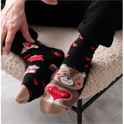 Pánske nerovnaké ponožky Teddy Bear
