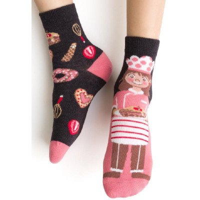 Dívčí nestejné ponožky Cukrářka