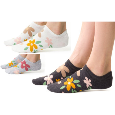 Dámské ťapky s květinami - 3 páry