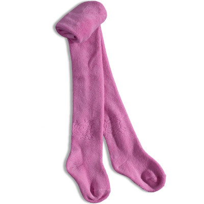 Dievčenské froté pančuchy s ružou