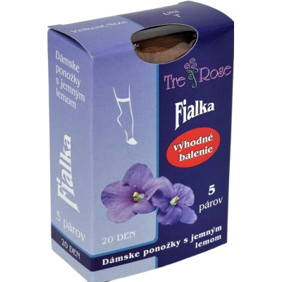 Dámske ponožky Fialka 20 DEN - 5 párov