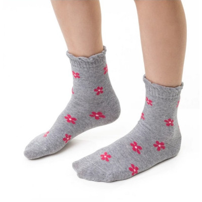 Dívčí ponožky Růžové květinky